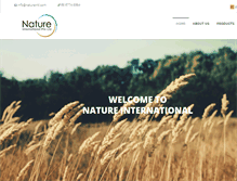 Tablet Screenshot of natureintl.com
